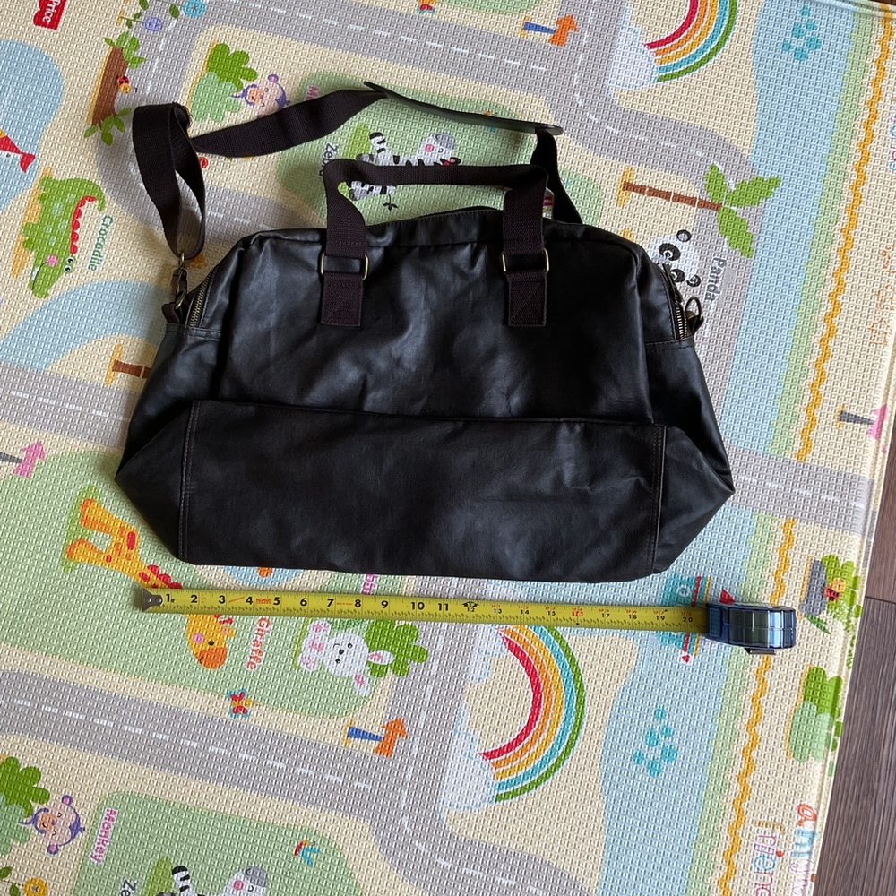 NWOT Diesel Duffel Bag Leather dark brown Fuel For Life. Travel ,Gym